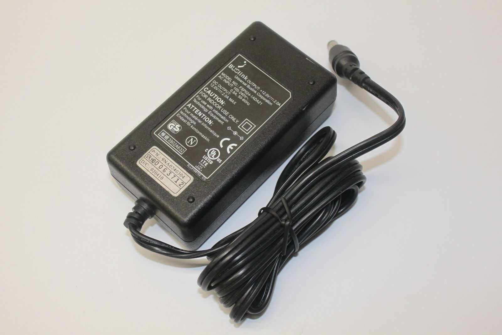 Original Buslink FSP024-1ADA21 AC Adapter 12V 2.0A Power Supply Charger Brand: Buslink Type: Adapter MPN: FSP024-1A Original Buslink FSP024-1ADA21 AC Adapter 12V 2.0A Power Supply Charger Brand: Buslink Type: Adapter MPN: FSP024-1A